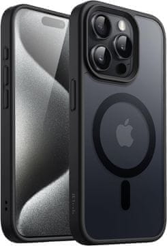 shumee Mat ovitek Mag Safe Case za iPhone 15 Pro Max črn