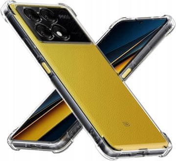 shumee Silikonski Armor Antishock ovitek za POCO F6 Pro prozoren