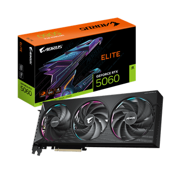Gigabyte AORUS GeForce RTX 5060 ELITE 8G grafična kartica, 8GB GDDR7 (GV-N5060AORUS E-8GD)