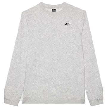 4F Športni puloverji M1767CHODNYJASNYSZARYMELAN