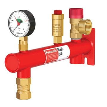 shumee Konzola ekspanzijske posode za centralno ogrevanje FLEXCONSOLE PLUS s 3-barskim varnostnim ventilom, manometrom in hitro spojko Flexfast, priključki GW 3/4 palca