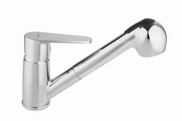 shumee Algeo samostoječa armatura za umivalnik z izvlečno prho, kromirana