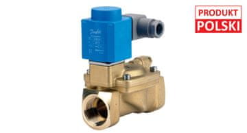 shumee EV220B 25B NC zaporni elektromagnetni ventil, G 1 palec, 0,3–16 barov, Kv 11 m3/h, medenina/EPDM, brez tuljave, PZH, certifikat CNBOP