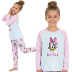Disney DISNEY Daisy DVOJNA pižama za deklice, TOPLA FLIS pižama z dolgimi rokavi 146