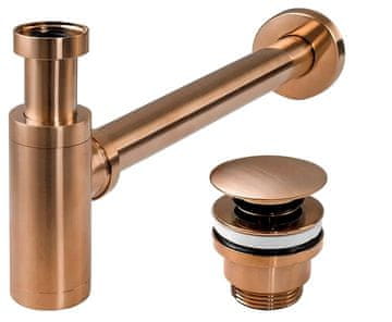 Sifon za umivalnik Rea s klik vtičem REA COPPER MAT