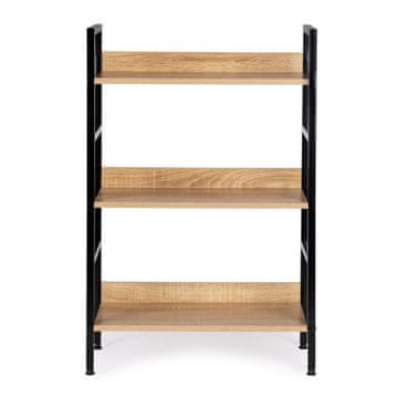 shumee Moderna lesena polica, kovinski okvir, LOFT, 3 police, ModernHome