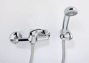 shumee Stenska dvoluknjična tuš armatura Alba s kromiranimi dodatki