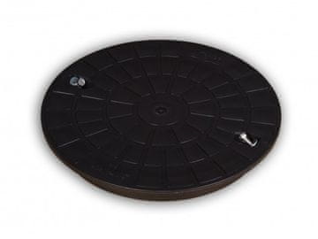 shumee Plastični pokrov PP dn 315 mm, razred A15=1,5t, za valovito jaškovno cev 315, črn (Diamir 315)