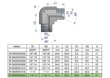 shumee colsko hidravlično koleno BB 1 1/4"" BSP (XW) Waryński