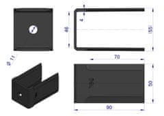 shumee Rotacijski nož za dvojni sekljalnik 90x50x4mm luknja 11 aplikacij 1730717M2 MF WARYŃSKI (naprodaj v kompletih po 6)