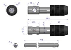 shumee Držalo tipa T za navojne navoje M3-M6 Waryński
