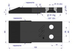 shumee Dleto za lemež zvitega podrhljalnika, uporaba: Unia Kret, borovo jeklo, trdo navarjeno, WARYŃSKI