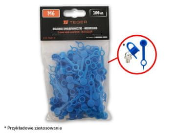 shumee Komplet pokrovčkov mazalk M6, modra, TEGER (prodaja se v paketih po 100)