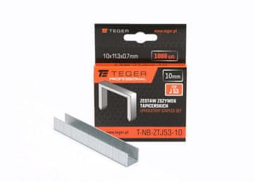 shumee Set PROFESSIONAL tapetniških sponk (tip J/53) 10/11,3/0,7 mm / 1000 kos / TEGER