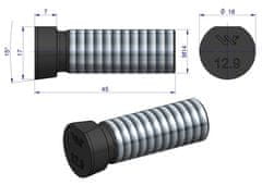 shumee Celoten ovalni plužni vijak, enostransko odrezan, M14x45 mm, razred 12.9, za Kverneland Waryński M14X45OV1 (prodaja se po 25 kosov)