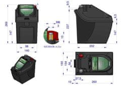 shumee 1J baterijsko-omrežni napajalnik (univerzalni) RF-1000 z napajalnikom ROYAL FARM