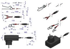 shumee 1J baterijsko-omrežni napajalnik (univerzalni) RF-1000 z napajalnikom ROYAL FARM