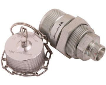 shumee Komplet - Vtičnica ventila (Bizon) M18x1,5 privita (ZSR6160101) z navojnim pokrovom/aluminijastim pokrovom Waryński