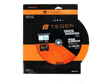 shumee TEGER diamantna plošča za mokro rezanje, polna, 230x22,23 mm