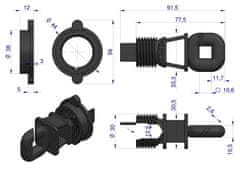 shumee Izolator z matico za žico in pletenico G174 ROYAL FARM (prodaja se v pakiranju po 10)