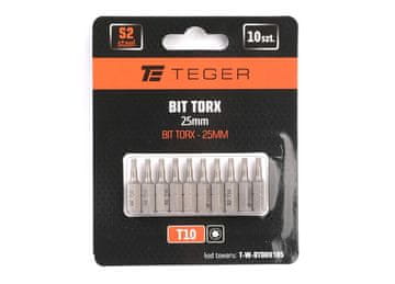 shumee TORX nastavek 25 mm/T10 (SET 10 KOSOV) / TEGER