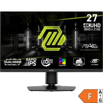 MSI Zaslon MAG 272URDF E16 / 27" / UHD / Rapid IPS / 160Hz / 0.5ms (GtG) / črn - nastavljiv po višini