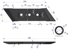 shumee Dleto. Levi pokrov lemeža za plug VIS/34 XL Unia, nasiljen WARYŃSKI