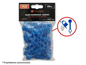 shumee Komplet pokrovčkov za mazalke M10, modri, TEGER (naprodaj v paketih po 100)