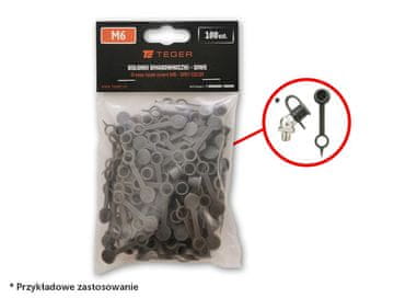 shumee Komplet pokrovčkov za mazalke M6, sivi, TEGER (naprodaj v paketih po 100)