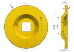 shumee Ukrivljen sortirni disk 99 x 15 x 21 mm, aplikacija 08800024 Grimme, Waryński