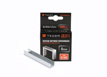 shumee Set tapetniških sponk HEAVY DUTY (tip G/140) 8/10,6/1,2 mm / 1000 kos / TEGER