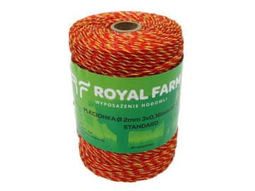 shumee Pletena vrvica za energizer 2mm, 3x0,16mm SS rumeno-oranžna 400m, Royal Farm