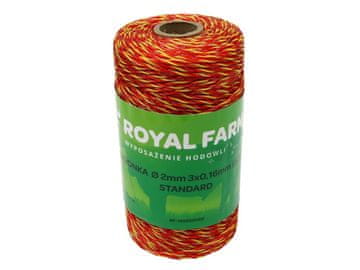 shumee Pletena vrvica za energizer 2mm, 3x0,16mm SS rumeno-oranžna 200m, Royal Farm
