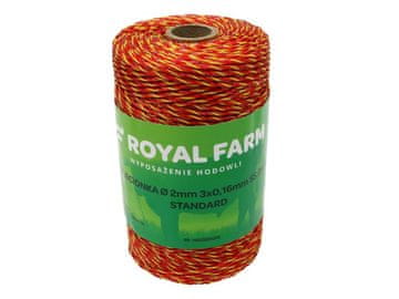 shumee Pletena vrvica za energizer 2mm, 3x0,16mm SS rumeno-oranžna 250m, Royal Farm