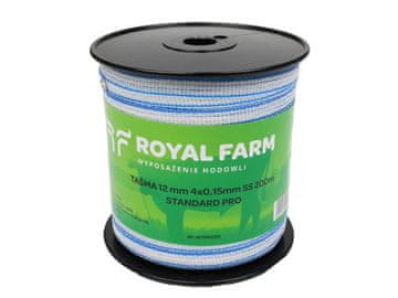 shumee Trak, za energizer 12 mm, 4x0,15 mm SS belo-moder 200m, Royal Farm