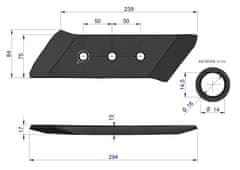 shumee Dleto, desni nastavek lemeža, Gregoire-Bessonovo borovo jeklo, Waryński