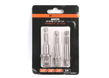 shumee Adapter za nastavke 1/2"" 1/4"" 3/8"" - komplet / TEGER
