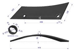 shumee Desna prsa odrivne deske z dvema luknjama, ESC Gregoire-Besson 173326 borovo jeklo WARYŃSKI
