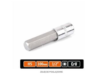 shumee Nasadni ključ 1/2" s HEX nastavkom 100 mm/H5 / TEGER