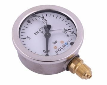 shumee Glicerinski manometer M63 0-16 bar spodnji priključek G1/4"" POLMO