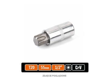 shumee Nasadni ključ 1/2" z nastavkom TORX 55 mm/T20 / TEGER