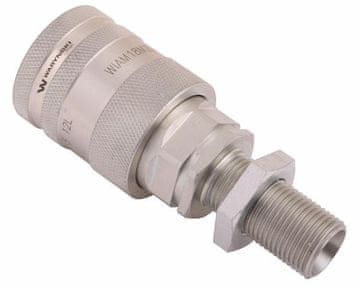 shumee Hidravlična hitra spojka dolga vtičnica z eliminatorjem pritiska M18x1,5 zunanji navoj EURO PUSH-PULL (9100818GL) (ISO 7241-A) Waryński