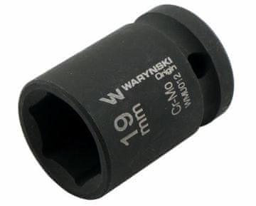 shumee 1/2" šesterokotni udarni ključ. 19 mm. CrMo. DIN 3129. Waryński