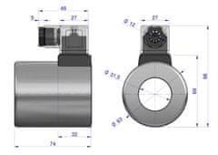 shumee Delilna tuljava elektromagnetnega ventila V-DVS-80L-1/2 24V DC VOIMA