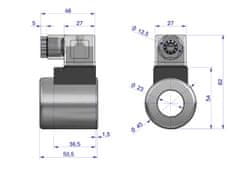 shumee Delilna tuljava elektromagnetnega ventila V-DVS-50L-3/8 V-DVS-50L-1/2 24V DC VOIMA