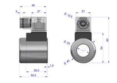 shumee Delilna tuljava elektromagnetnega ventila V-DVS-50L-3/8 V-DVS-50L-1/2 12V DC VOIMA