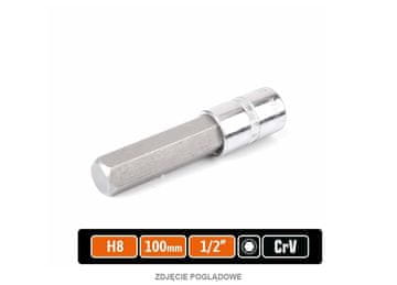 shumee Nasadni ključ 1/2" s HEX nastavkom 100 mm/H8 / TEGER