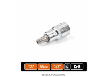 shumee Nasadni ključ 1/2" z nastavkom TORX 55 mm/T27 / (z luknjo) / TEGER