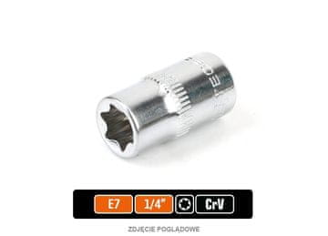 shumee Nasadni ključ 1/4"" TORX E7 / TEGER