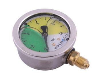 shumee M63 glicerinski manometer 0-10 bar, navoj M12x1,5, kislinsko odporno ohišje. Škropilnica POLMO